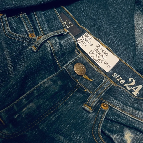 ⭐️ Host Pick! J. Crew NWOT reed skinny semi distressed mid-rise bootcut jeans - Picture 10 of 14